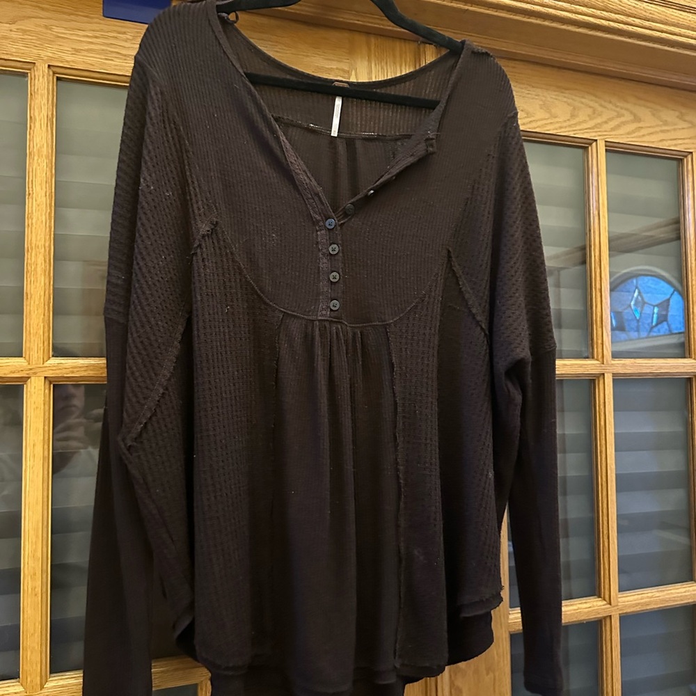 Free People Leo Henley Brown M